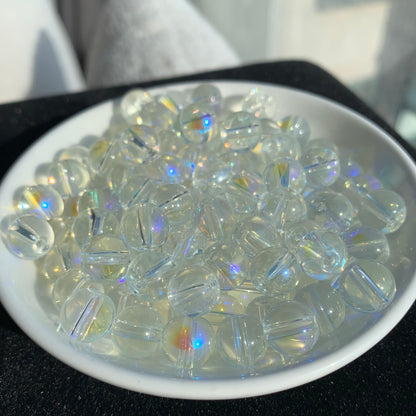 Aura Glass Clear Blue 10MM BOGO 108pcs/bow——BUY 1 GET 1 FREE bead （BOGO107)