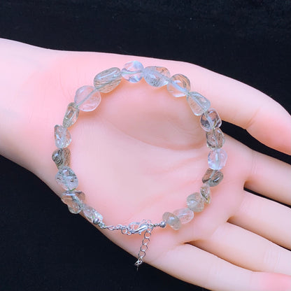 Green rutile freeform bracelet 1pc(SL853)