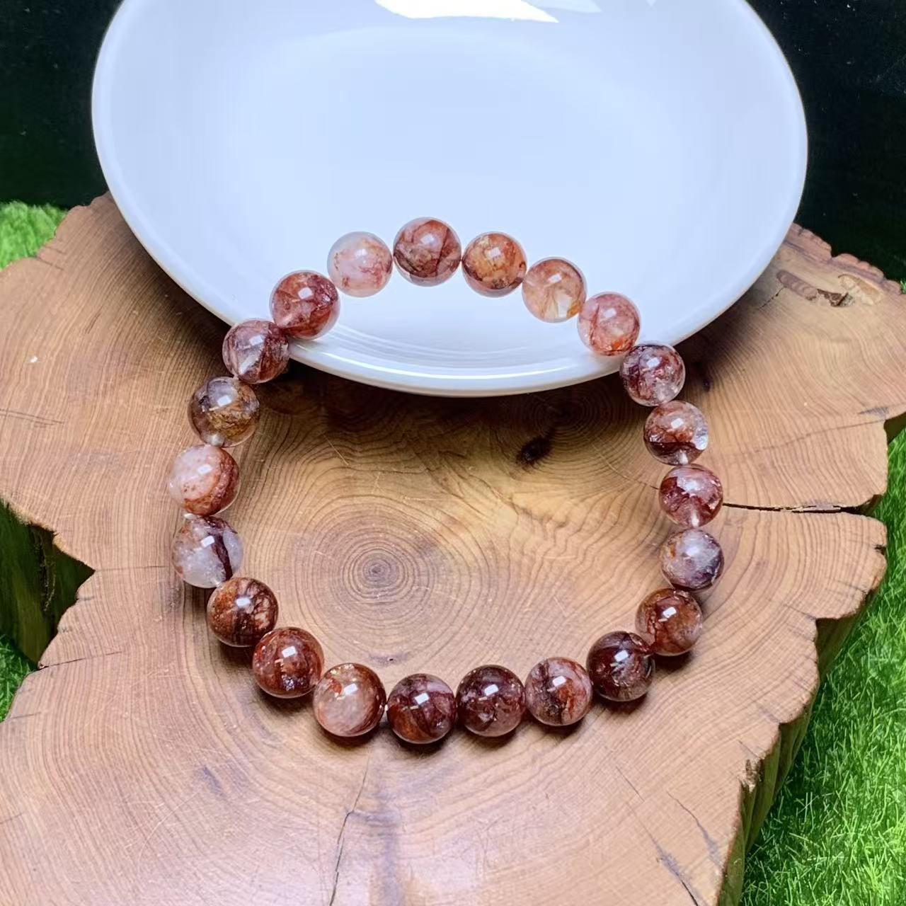 Pigeon Blood Fire Quartz bracelet 1pc (8mm-15mm）