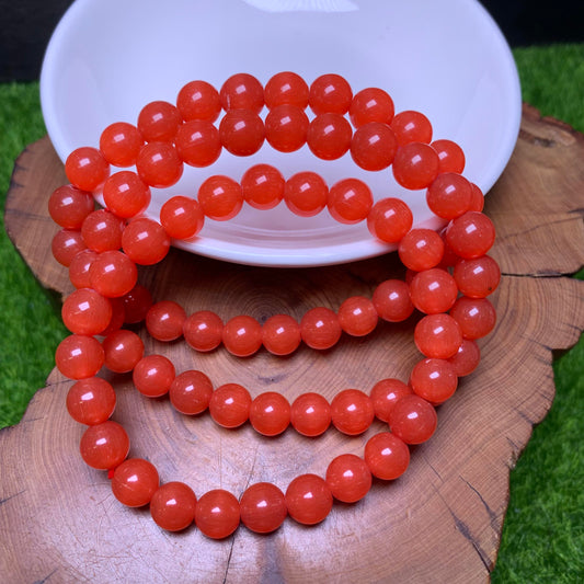 Red Cat Eye ( man-made)8mm 1pc (SL116)