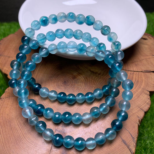 Devil Blue Chalcedony（DYED）bracelet 6mm 1pc(SL20)