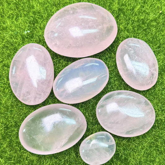 Rose Quartz freeform palm 240g（5-8pcs）