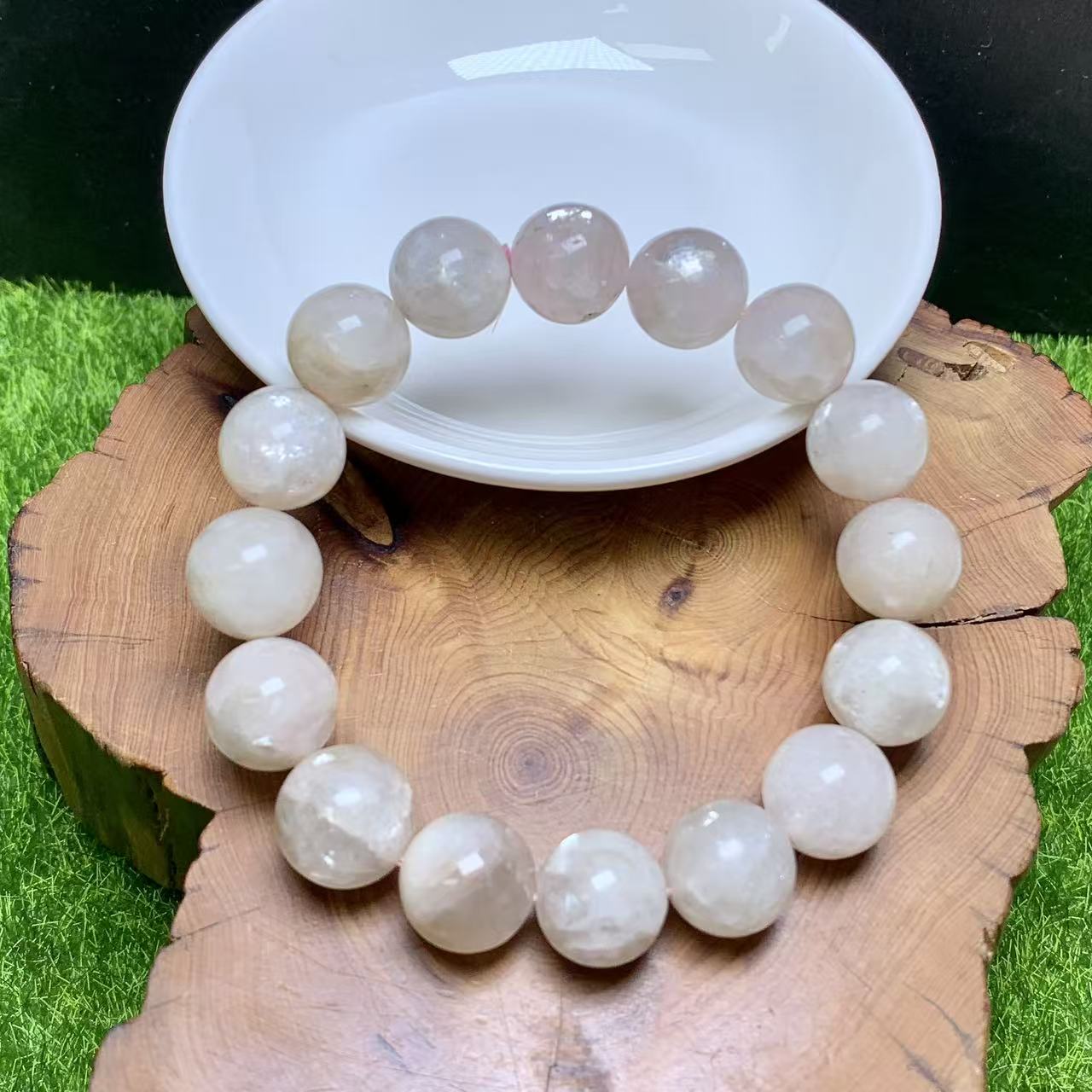 Pink Emerald Quartz bracelet 13mm 1pc (SL925)