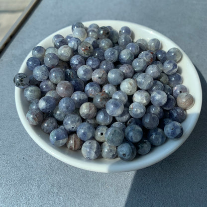 Iolite Sunstone Symbiosis  bead 132pcs_ 8mm/1bowl  17$(VIP99)