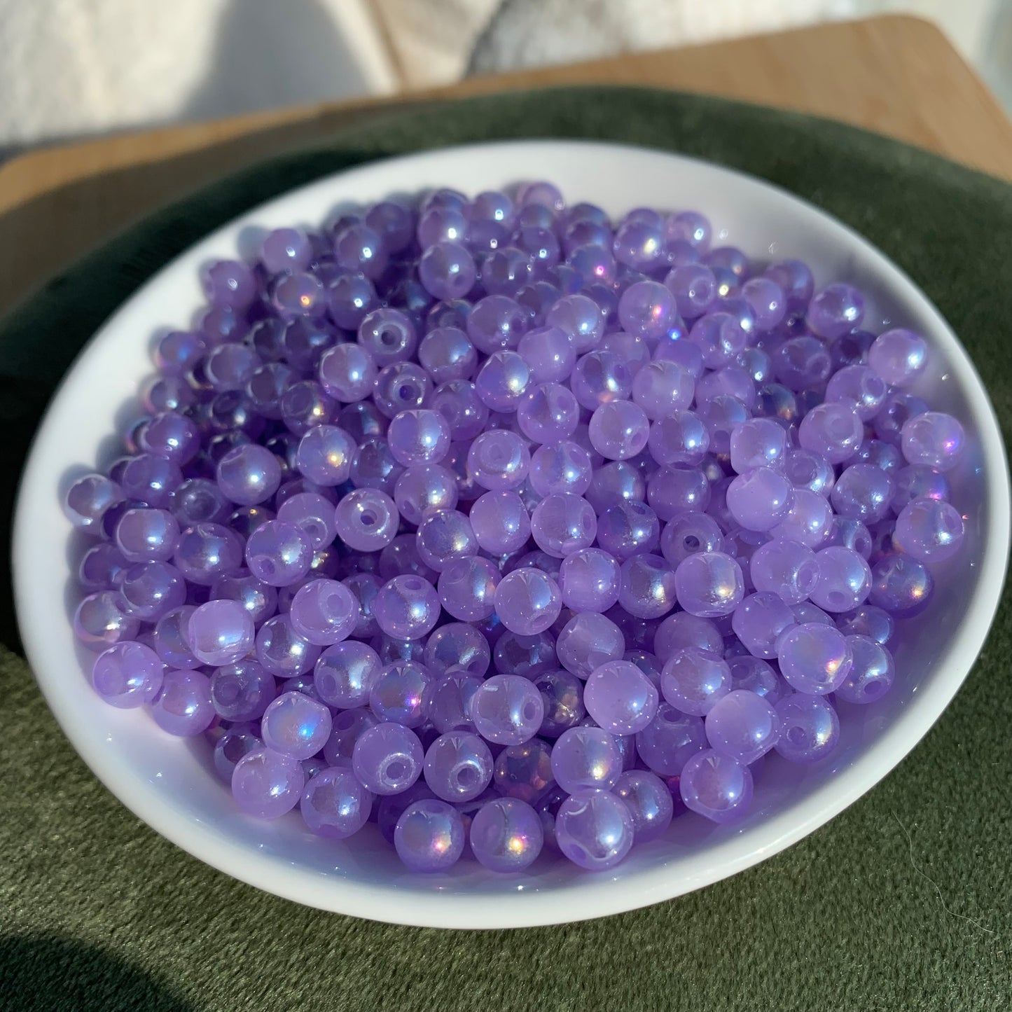 Aura Glass Lavender Purple  6MM BOGO 168pcs/bow——BUY 1 GET 1 FREE bead （BOGO101)