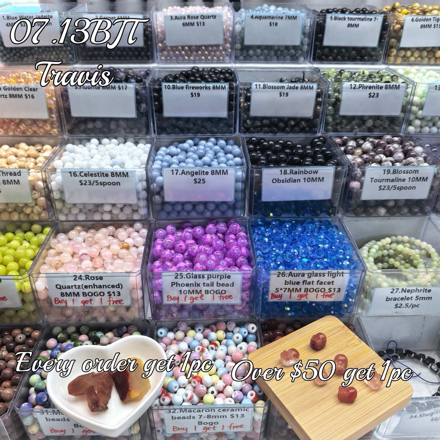 One bowl crystal bead- travis00-can make 6pcs bracelets 7.13