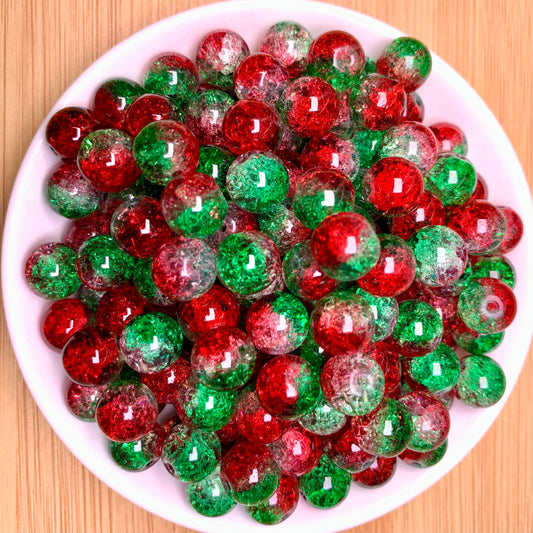 Glass Christmas Bead(DYED) BOGO bead 108pcs_ 1 bowl 10mm(CSM8)