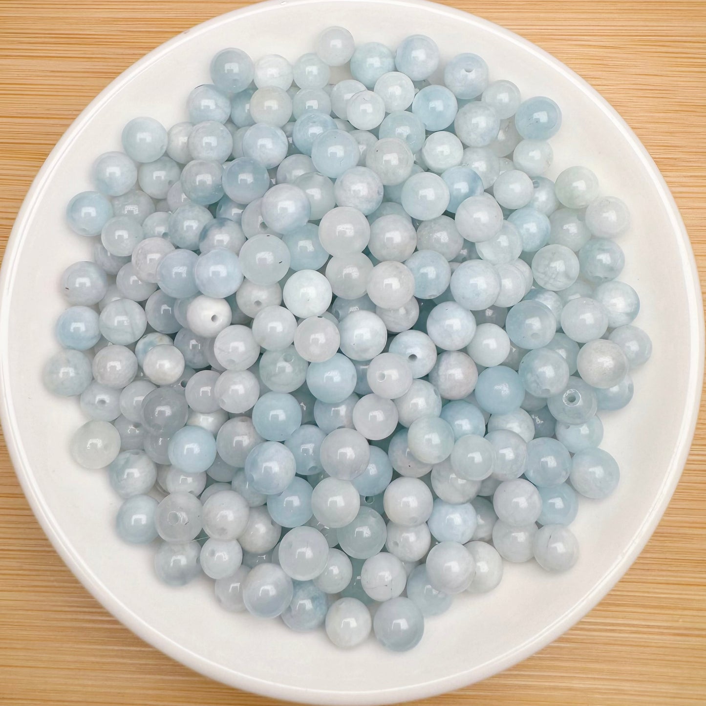 Aquamarine bead 168pcs_1 bowl 6mm(VIP59)