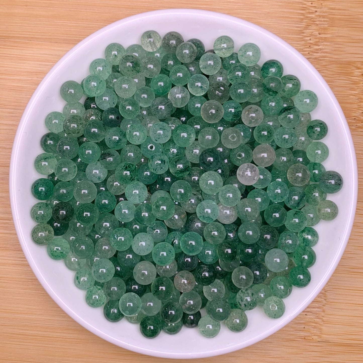 Green Strawberry Quartz bead 168pcs_ 1 bowl 6mm(SIX24)