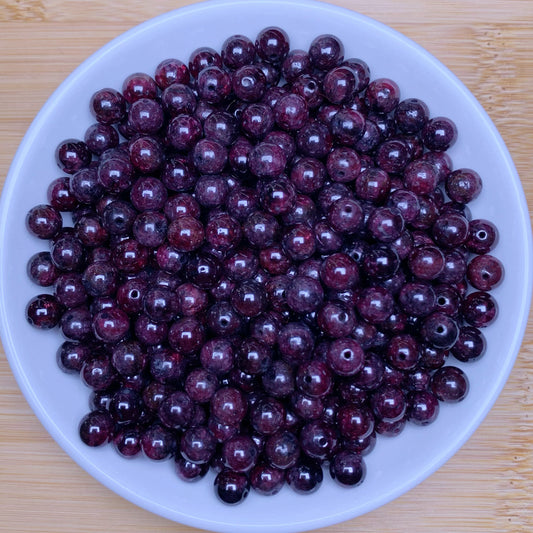 Garnet bead 168pcs_ 1 bowl 6mm(SIX6)