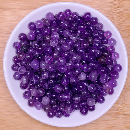 Amethyst bead 168pcs_ 1 bowl 6mm (SIX17)