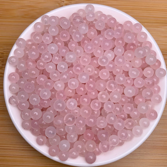 Rose Quartz(enhanced) bead 168pcs_ 1 bowl 6mm(SIX31)