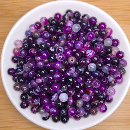 Purple Sardonyx(dyed) bead 168pcs_ 1 bowl 6mm(SIX46)