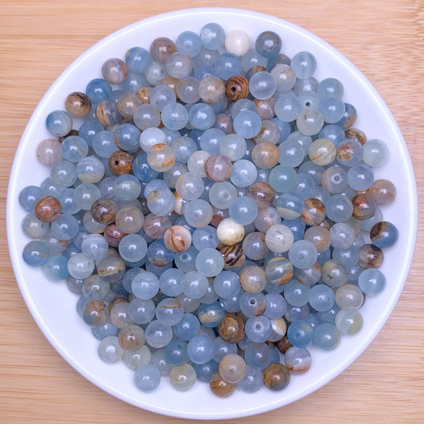 Blue onyx bead 168pcs_ 1 bowl 6mm(VIP75)