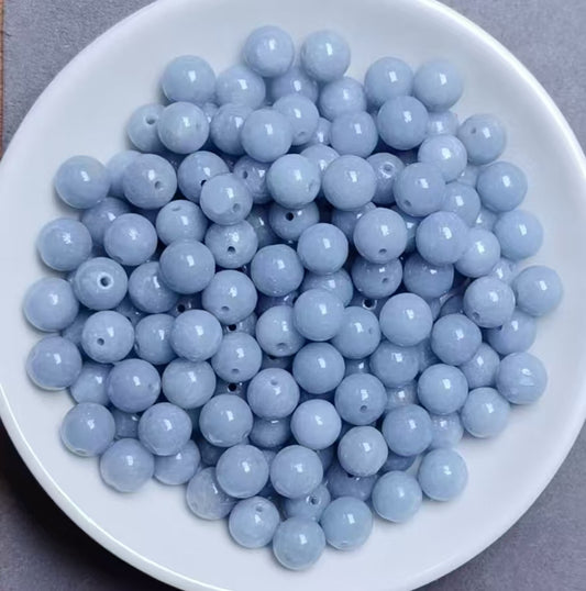 Angelite bead 132pcs_ 1 bowl 8mm(VIP5)