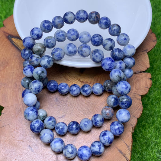 Blue dots jasper bracelet 8mm 1pc(SL165)