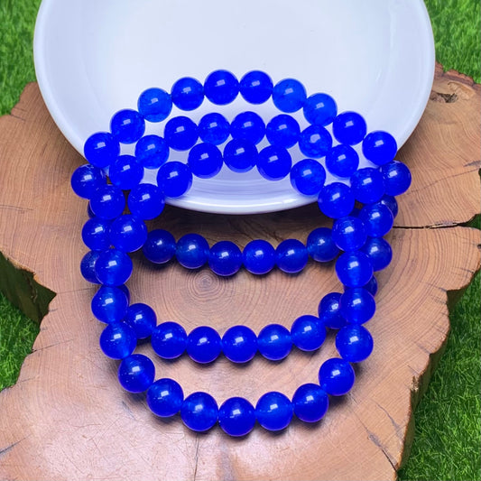 Royal blue chalcedony(dyed)  bracelet 8mm 1pc(SL153)