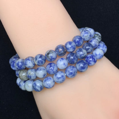 Blue dots jasper bracelet 8mm 1pc(SL165)