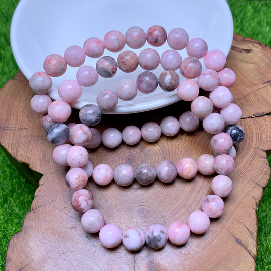 Pink zebra jasper bracelet 8mm 1pc(SL170)
