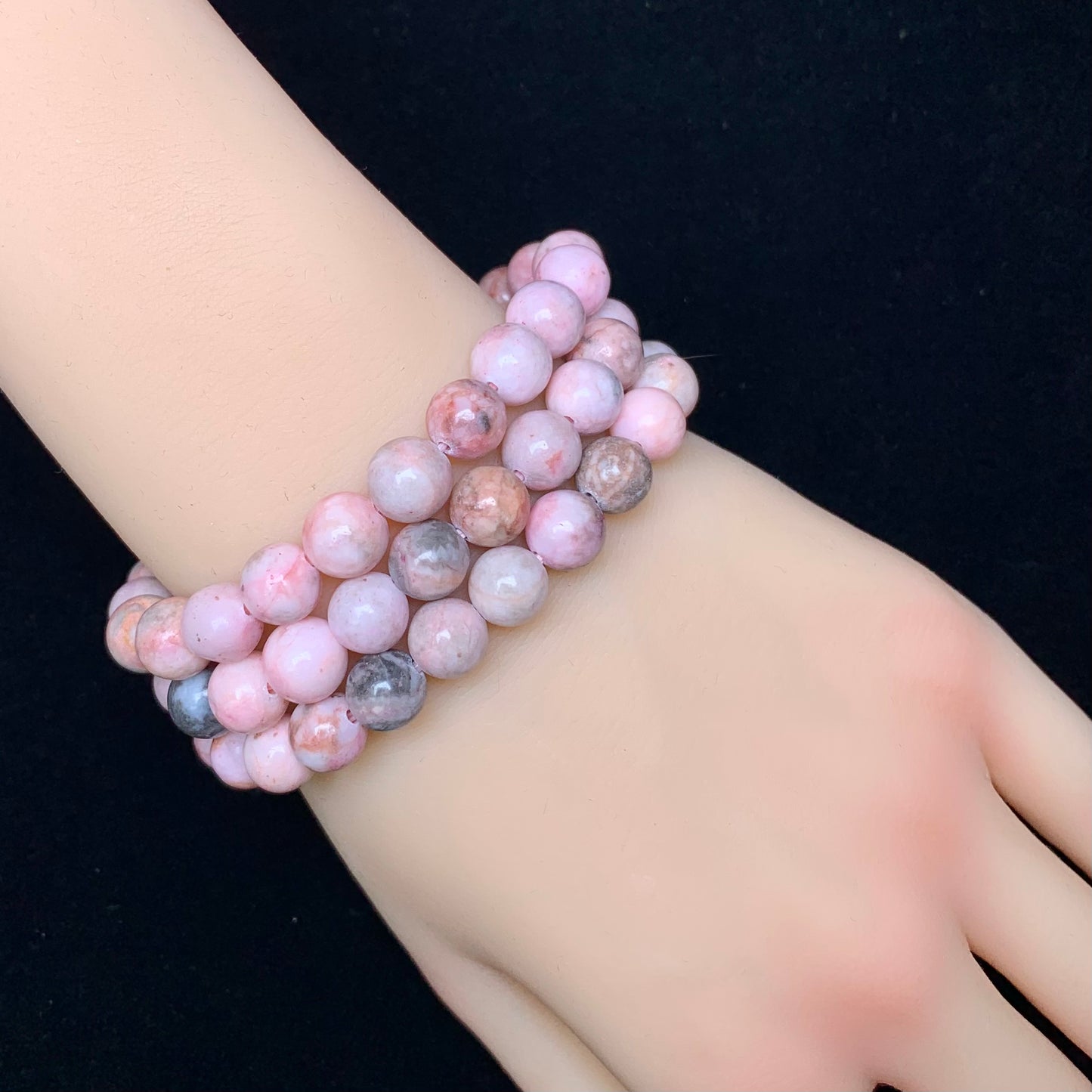Pink zebra jasper bracelet 8mm 1pc(SL170)