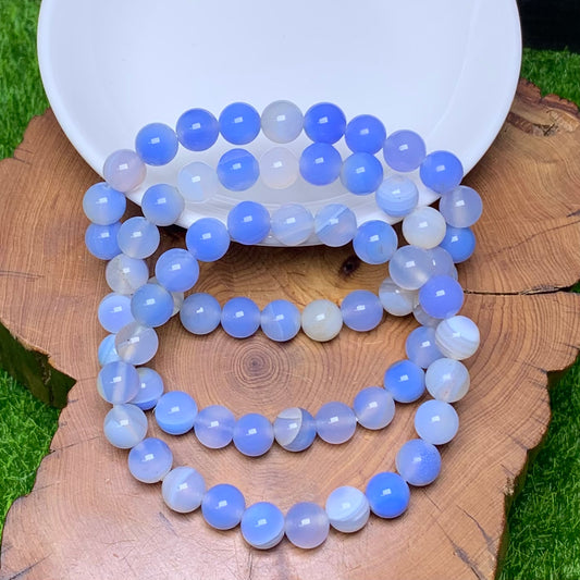 Blue  Lace Agate（dyed）Bracelet 8mm 1pc (SL219)