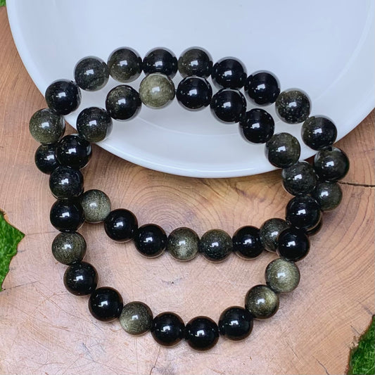 Golden obsidian Bracelet 8mm 1pc (SL224)