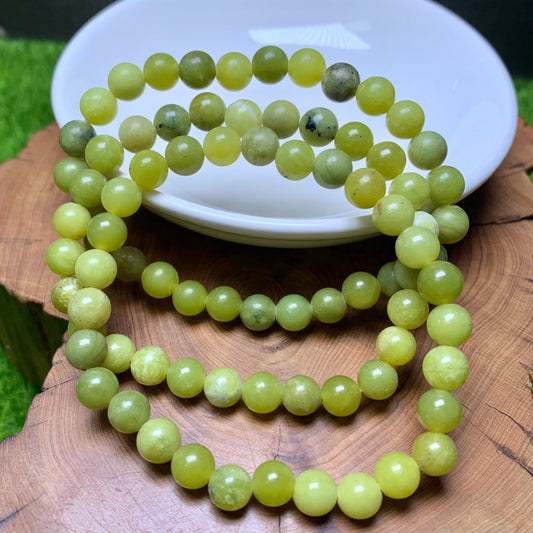 Green jade bracelet 6mm 1pc(SL174)