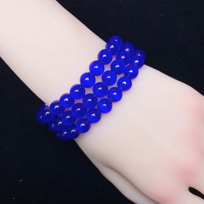 Royal blue cat eye(man-made) bracelet 8mm 1pc(SL173)