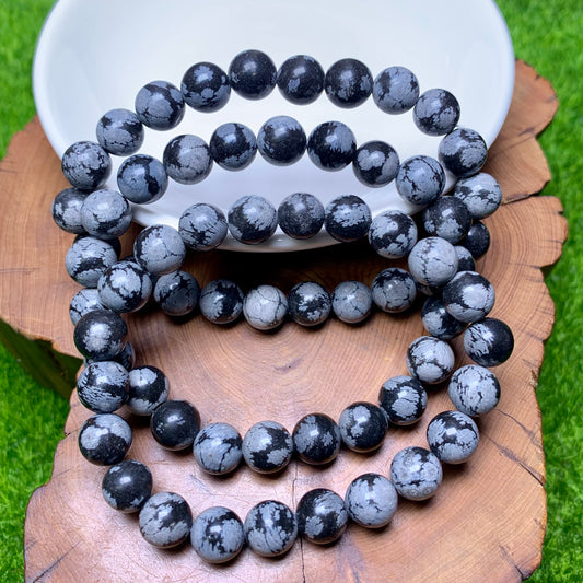Snowflake Obsidian bracelet 8mm 1pc(SL180)