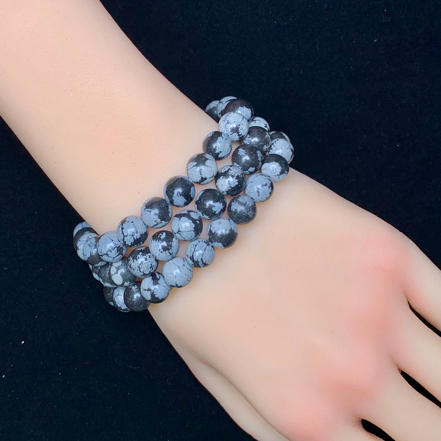 Snowflake Obsidian bracelet 8mm 1pc(SL180)