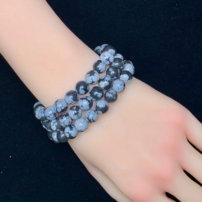 Snowflake Obsidian bracelet 8mm 1pc(SL180)