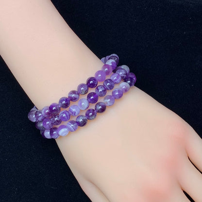 Dream Amethyst bracelet 6mm 1pc(SL179)