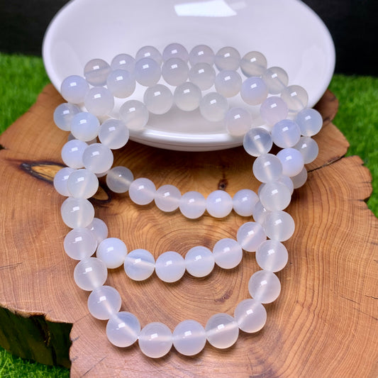 White Agate Bracelet 8mm 1pc (SL202)