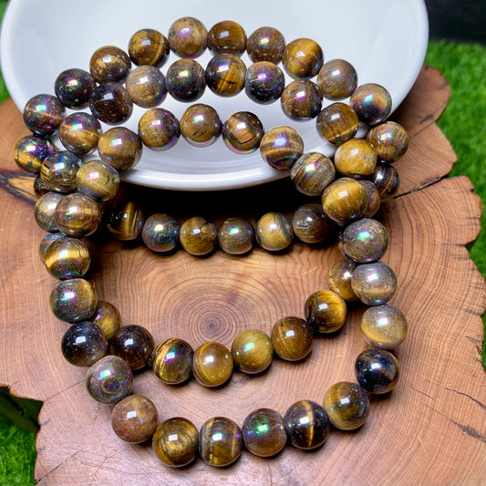 Aura Tiger Eye Bracelet 8mm 1pc (SL209)