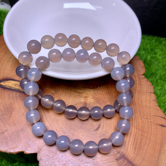 Smoky Agate Bracelet 8mm 1pc  (SL211)