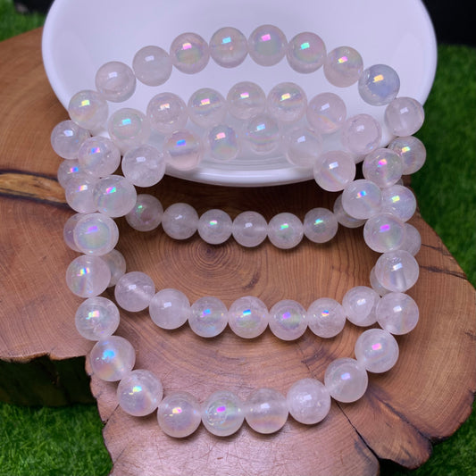 Aura Rose Quartz Bracelet 8mm 1pc (SL205)