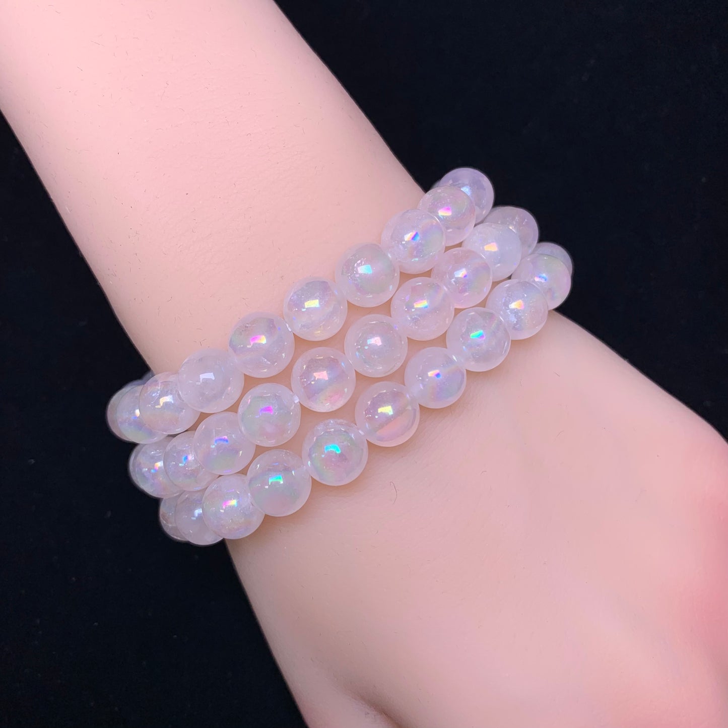 Aura Rose Quartz Bracelet 8mm 1pc (SL205)