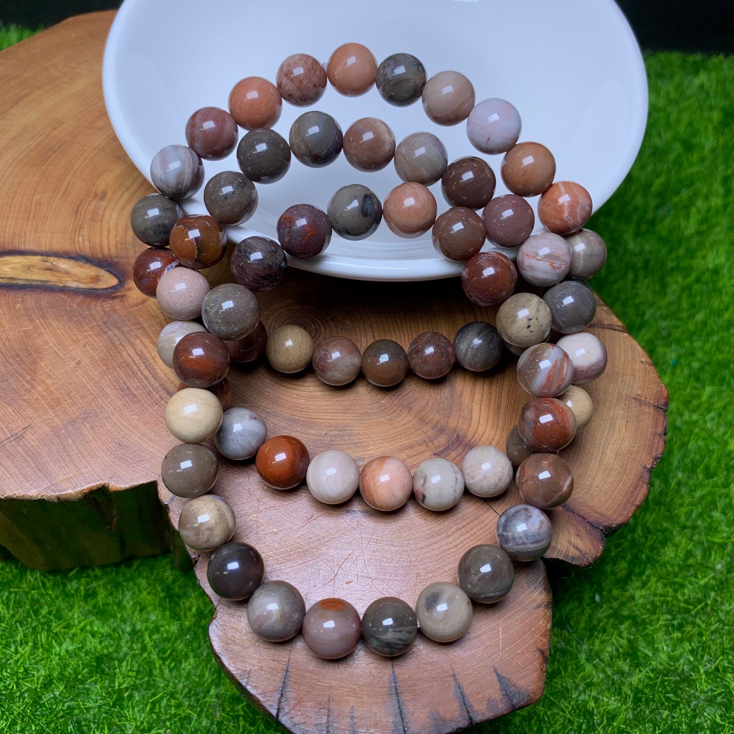 Petrified Jasper Bracelet 8mm 1pc (SL206)