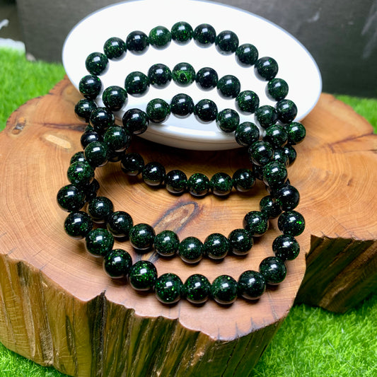 Green Sandstone（man-made) Bracelet 8mm 1pc (SL199)