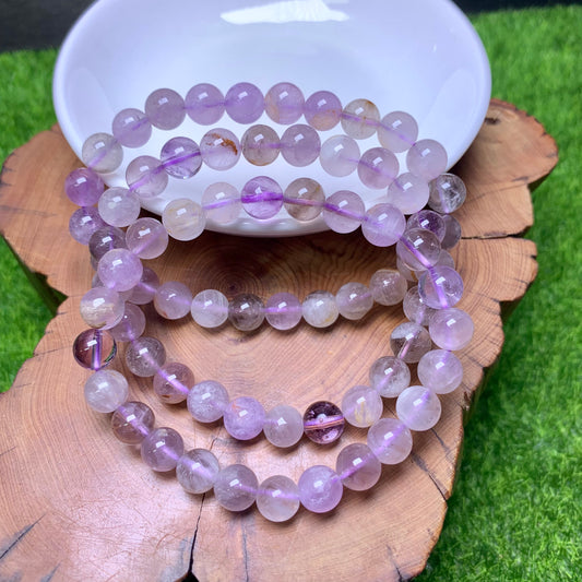 Purple Rabbit Hair bracelet 7mm 1pc(SL186)