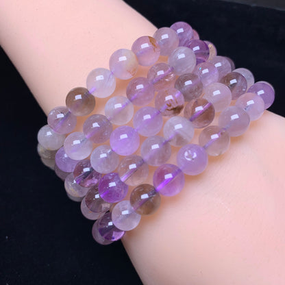 Purple Rabbit Hair bracelet 7mm 1pc(SL186)