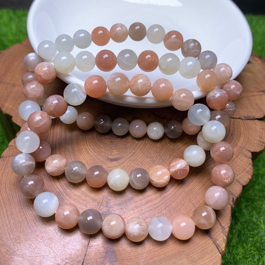 Rainbow Moonstone bracelet 7mm 1pc(SL187)