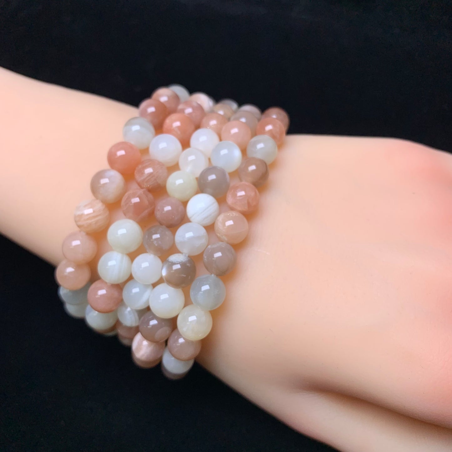 Rainbow Moonstone bracelet 7mm 1pc(SL187)