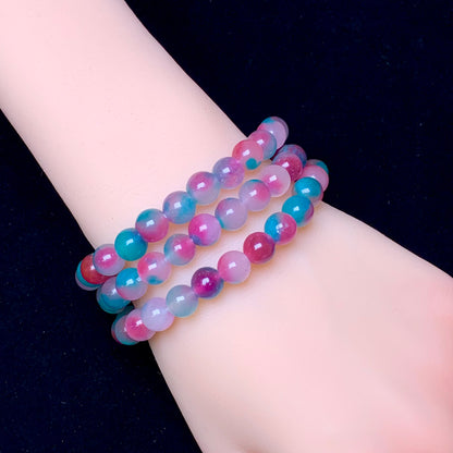 Gladiolus Chalcedony (DYED) Bracelet 8mm 1pc (SL234)