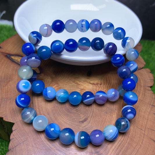 Azure Lace Agate（dyed）Bracelet 8mm 1pc (SL233)