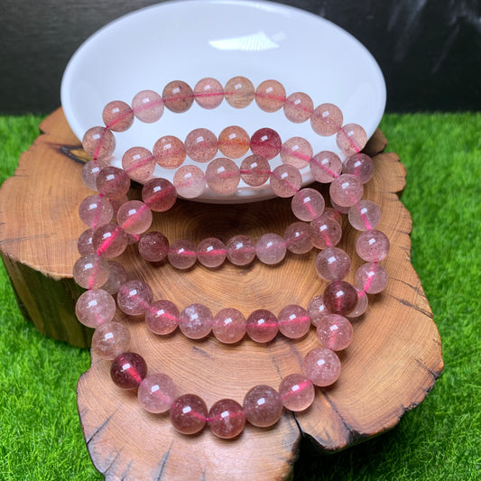 Strawberry Quartz Bracelet 8mm 1pc (SL236)