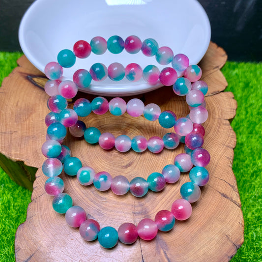 Gladiolus Chalcedony (DYED) Bracelet 8mm 1pc (SL234)
