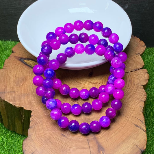 Shugilite Chalcedony（DYED） Bracelet 8mm 1pc (SL228)