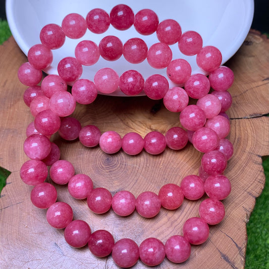 Rose Chaleedony （DYED）8mm 1pc (SL239)