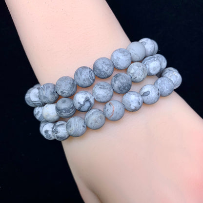 Matt Picasso Jasper Bracelet 8mm 1pc (SL241)